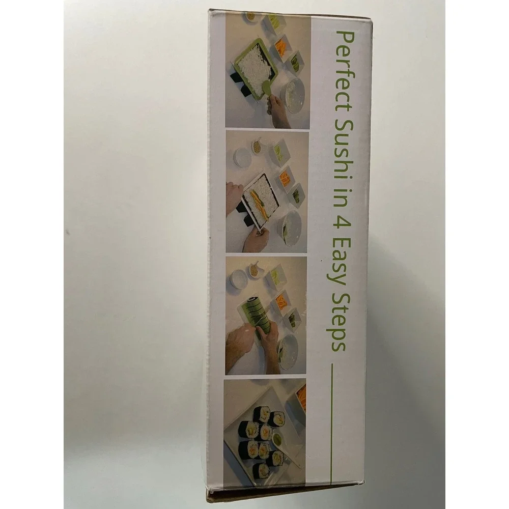 SushiQuik Sushi Making Kit Green Excellent Complete DIY Roller Set